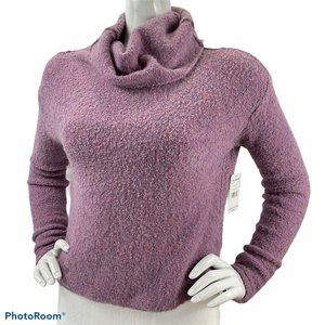 Free People  Sweater Womens Sz XS Stormy Lavender Cowl Neck Pullover $108 Nwt